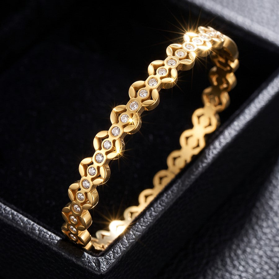 SBRAL26 - Encrusted Geometric Bracelet