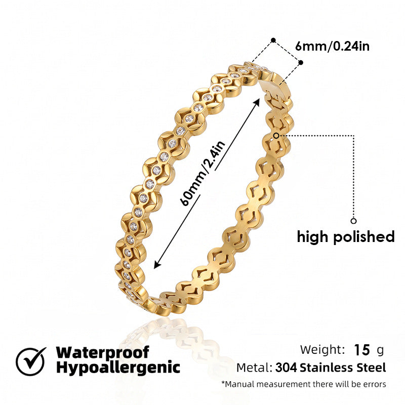 SBRAL26 - Encrusted Geometric Bracelet