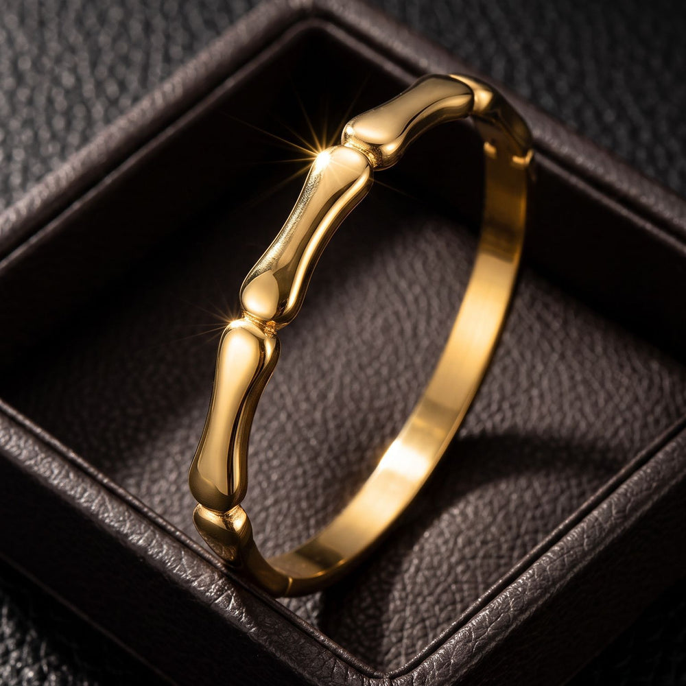 SBRAL27 - Titanium Steel Bamboo-Joint Bracelet
