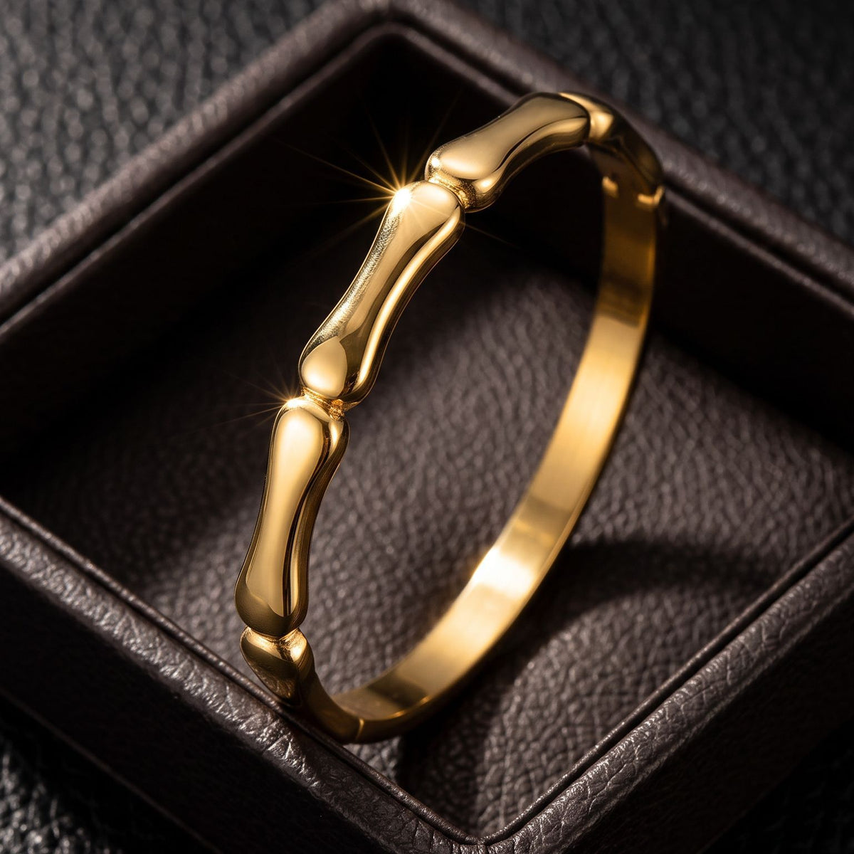 SBRAL27 - Titanium Steel Bamboo-Joint Bracelet