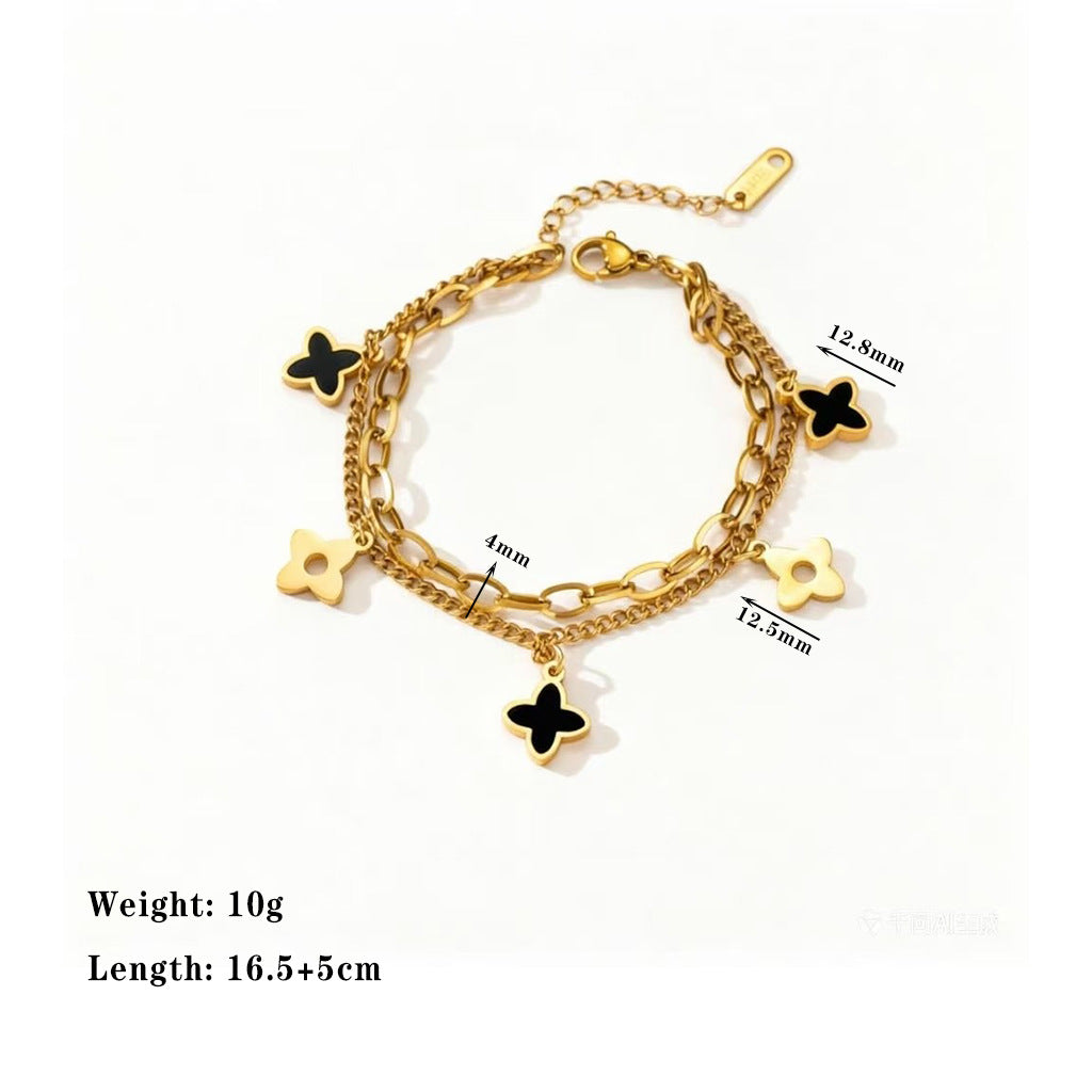 SBRAL37 - Four Leaf Clover Braclet