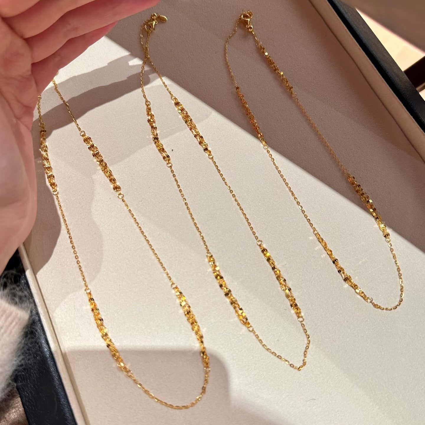 SNKL09 - Short Gold Waterfall Necklace