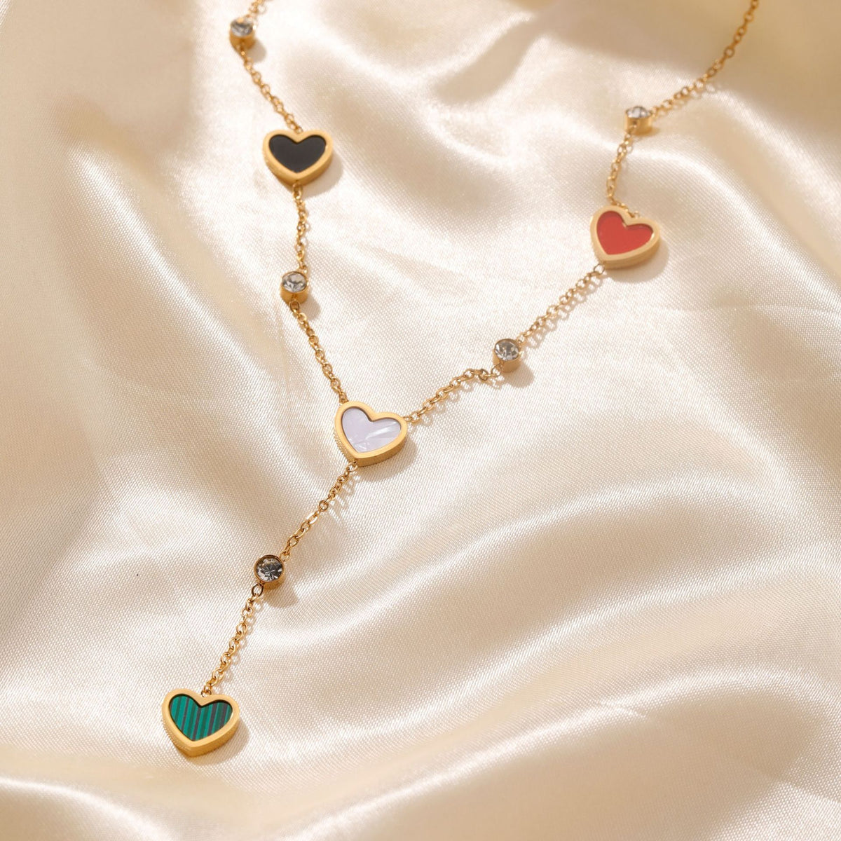 SNKL13 - Heart Pendant Stainless Steel Necklace