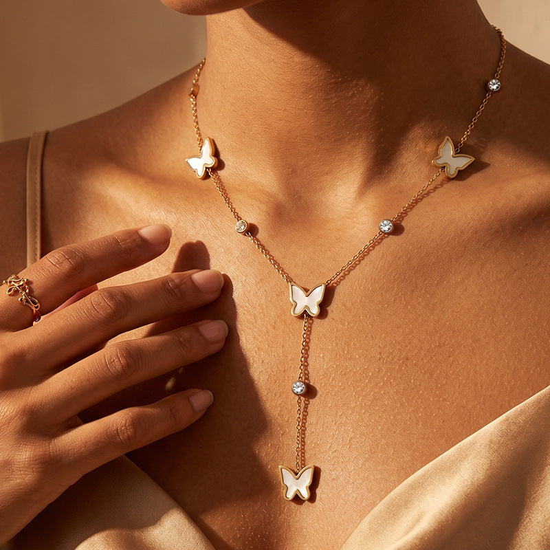SNKL15 - ButterfliesStainless Steel Necklace