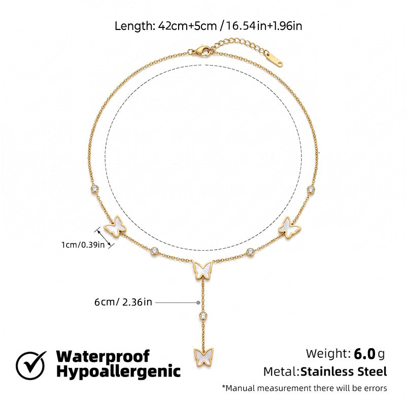 SNKL15 - ButterfliesStainless Steel Necklace