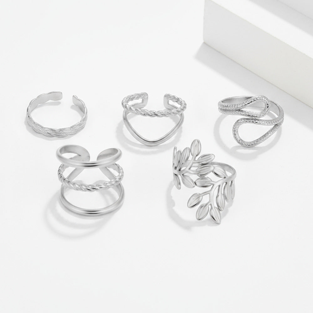 SRNG-59 - Stainless Steel Geometric Rings