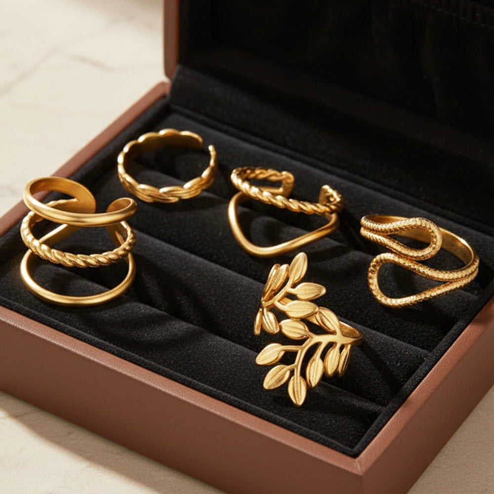 SRNG-59 - Stainless Steel Geometric Rings