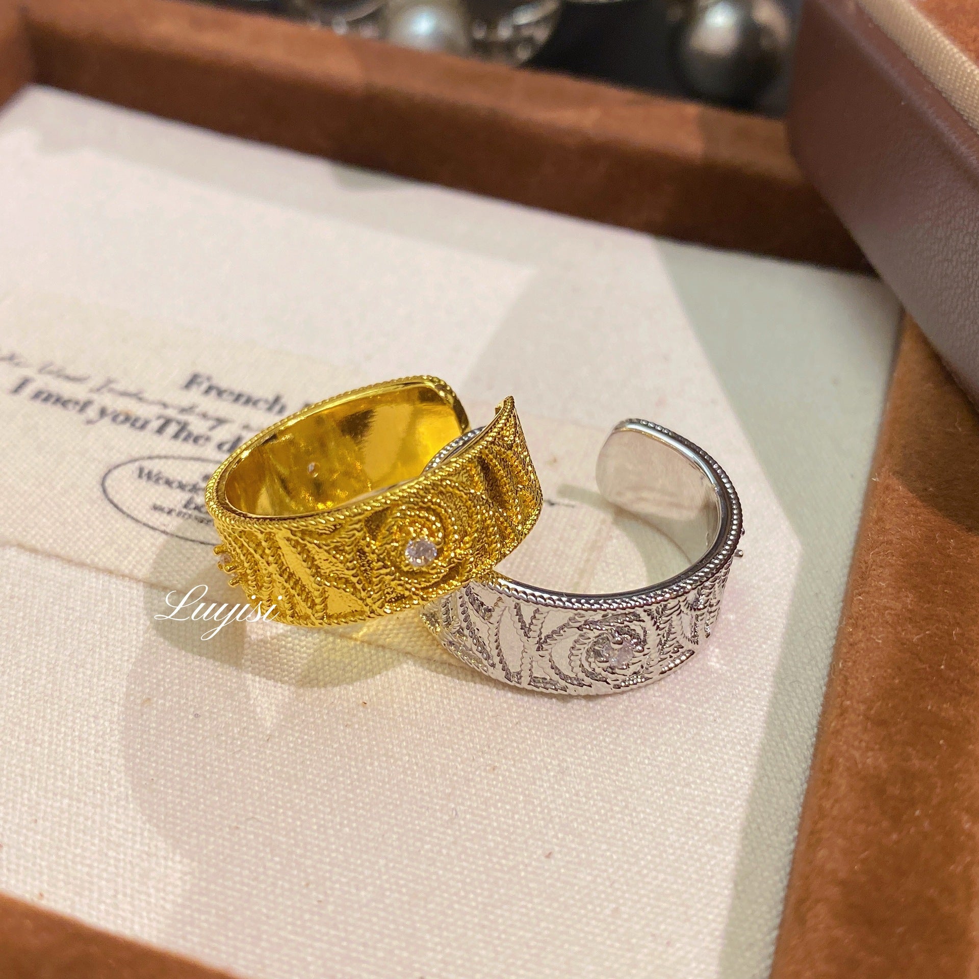 SRNG-66 - Vintage Maximalist Monogram Ring