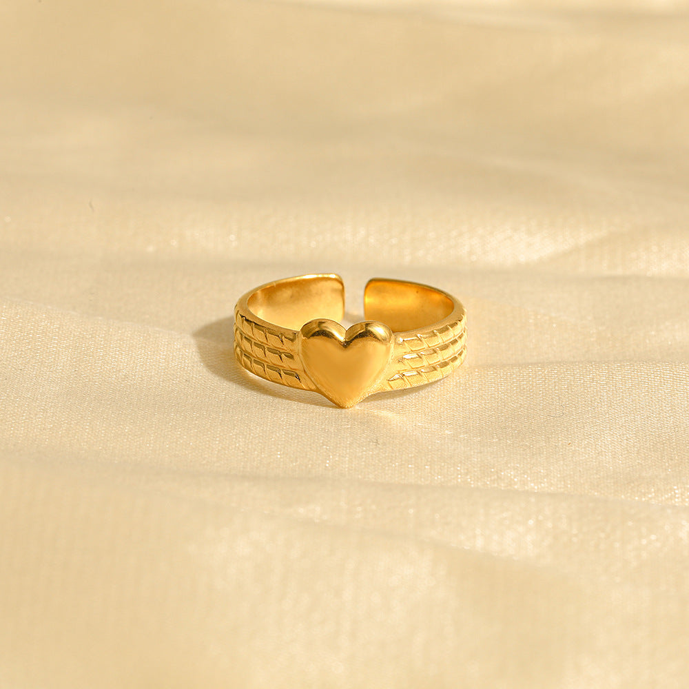 SRNG-69 - Stainless Steel Open Heart Rings