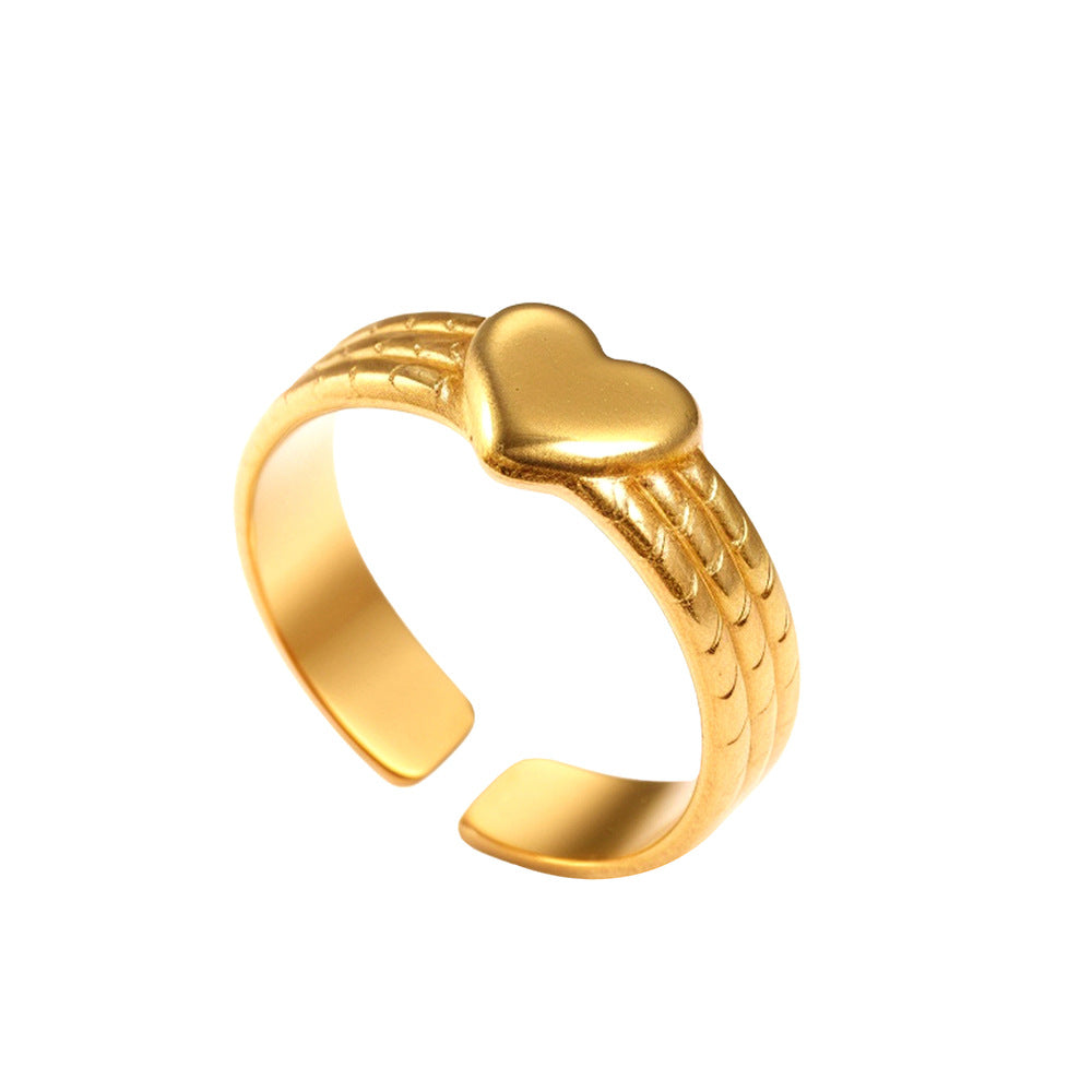 SRNG-69 - Stainless Steel Open Heart Rings