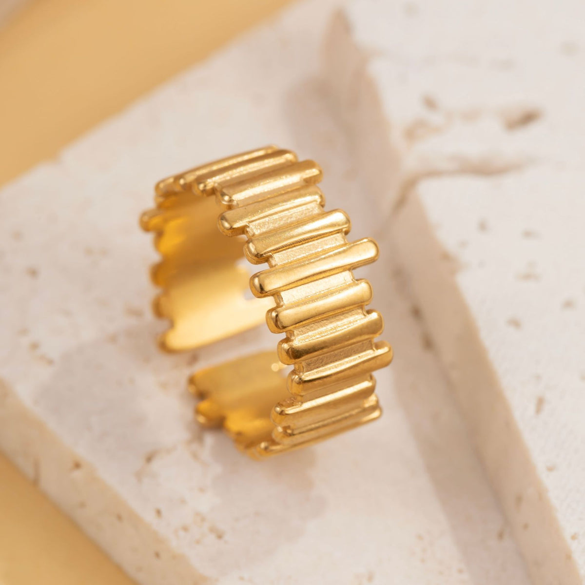 SRNG 81 - Geometric Striped Irregular Ring