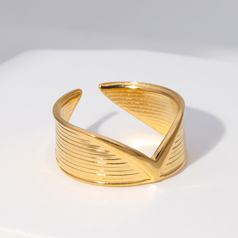 SRNG 83 - V-Shaped Irregular Open Ring