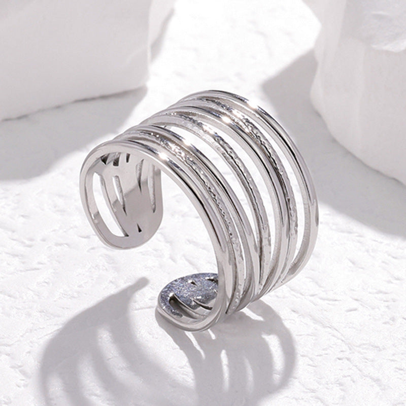 SRNG 84 - Crisscross Line Style Ring