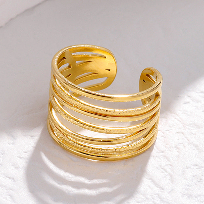 SRNG 84 - Crisscross Line Style Ring
