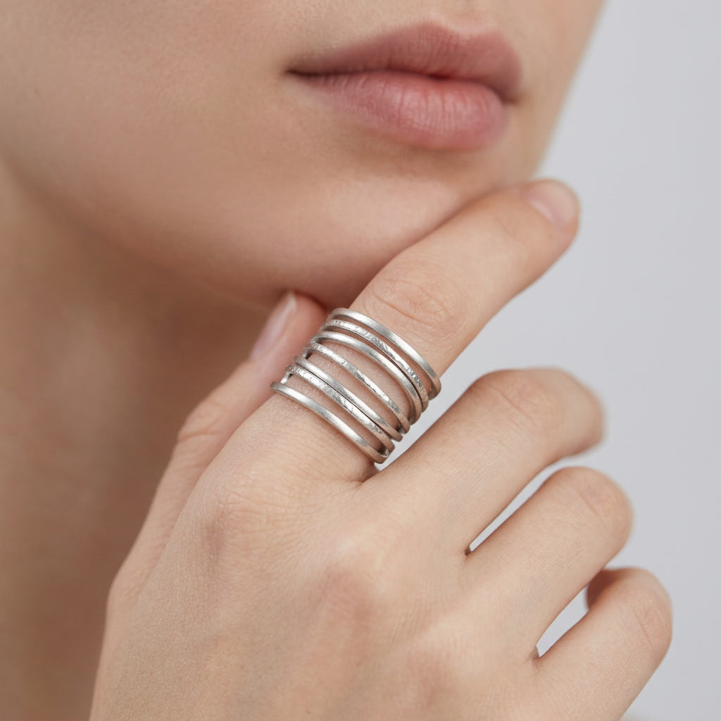 SRNG 84 - Crisscross Line Style Ring