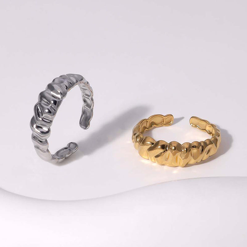 SRNG 86 - Irregular Textured Patterns Ring