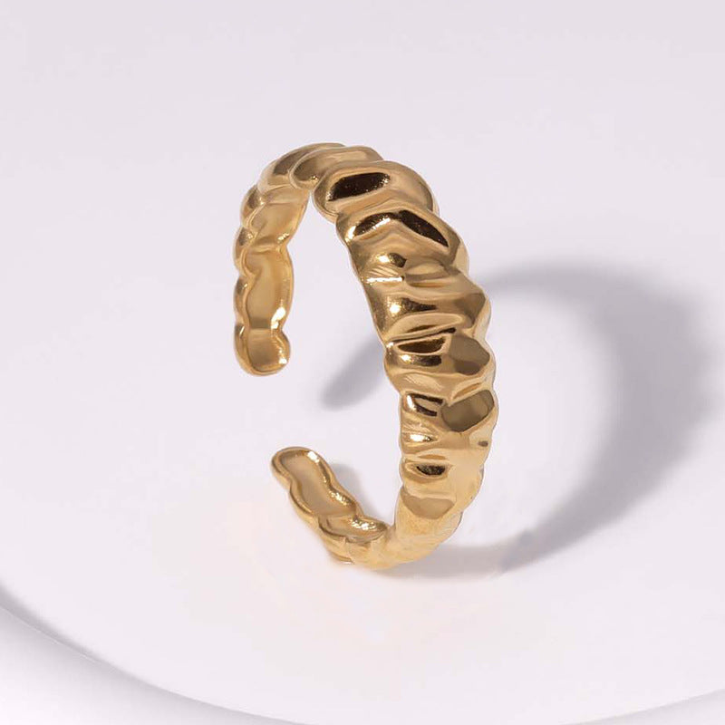 SRNG 86 - Irregular Textured Patterns Ring