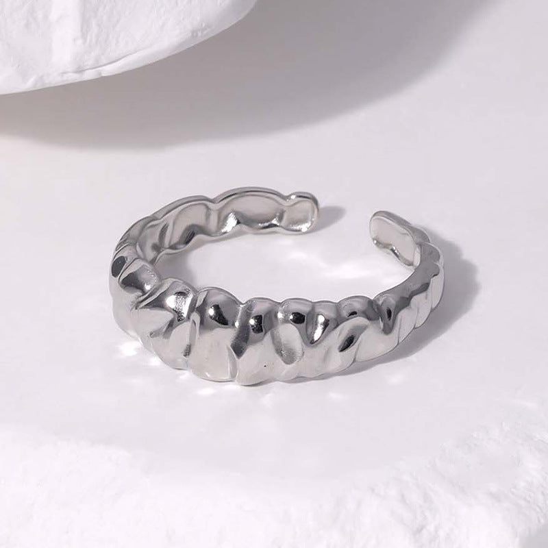 SRNG 86 - Irregular Textured Patterns Ring