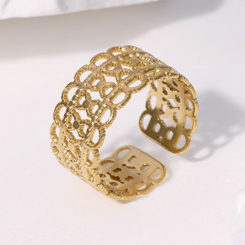 SRNG 87 - Vintage Open Design Titanium Steel Ring