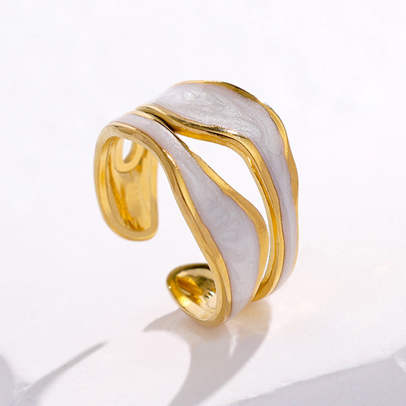 SRNG 92 - Pearl White Titanium Steel Ring