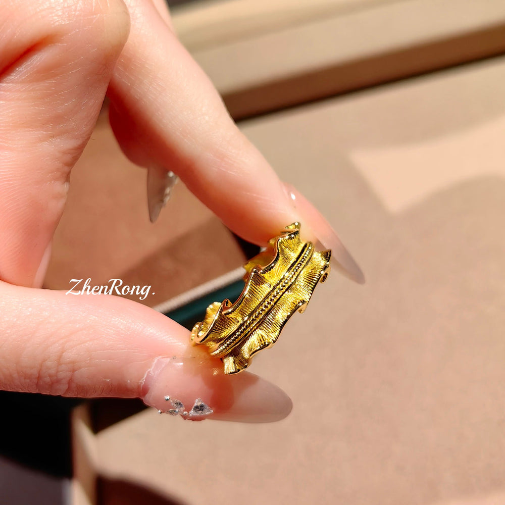 SRNG-67 - French Vintage Style Gold Lace Ring