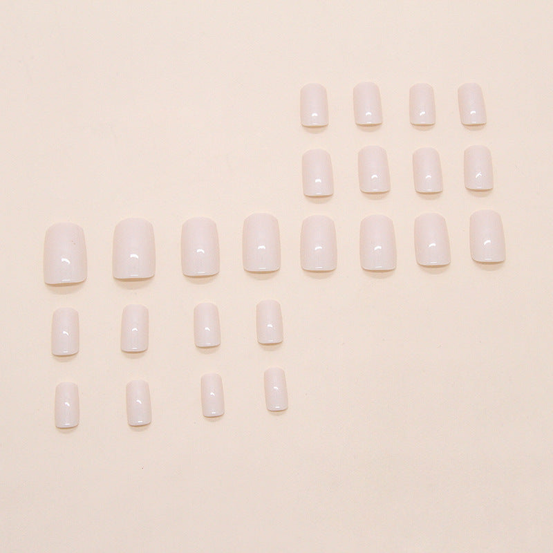 Sakura White Fake Nails - 24Pcs