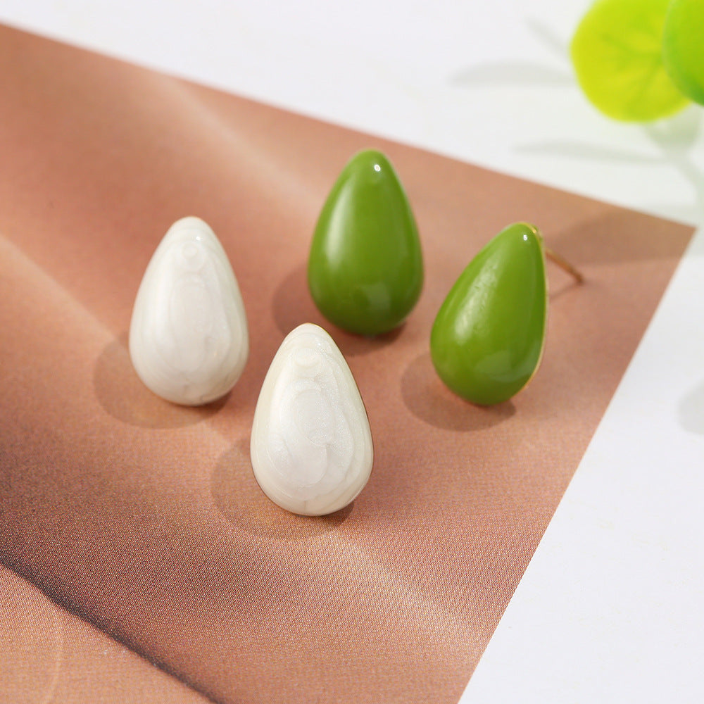 Small Fresh Oil Drop Earrings