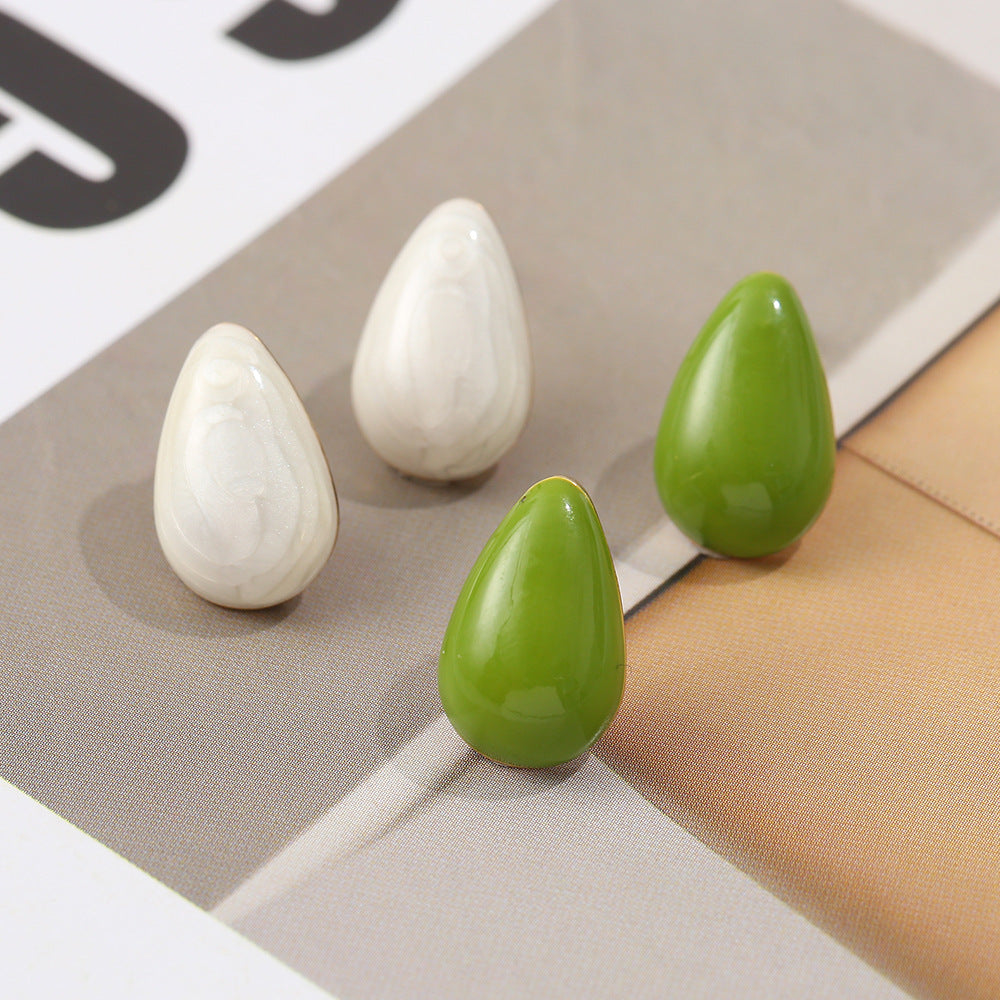 Small Fresh Oil Drop Earrings