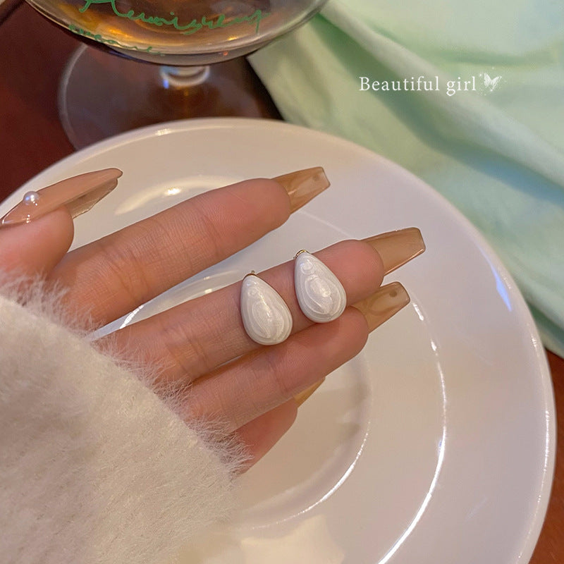 Small Fresh Oil Drop Earrings