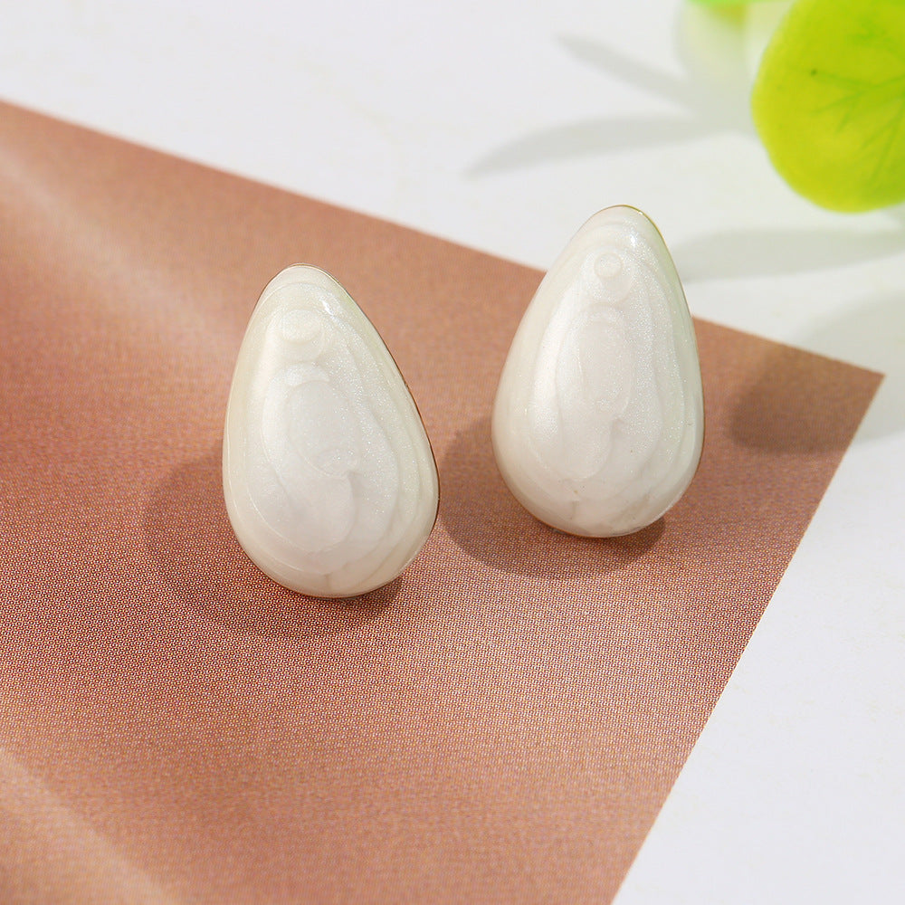 Small Fresh Oil Drop Earrings