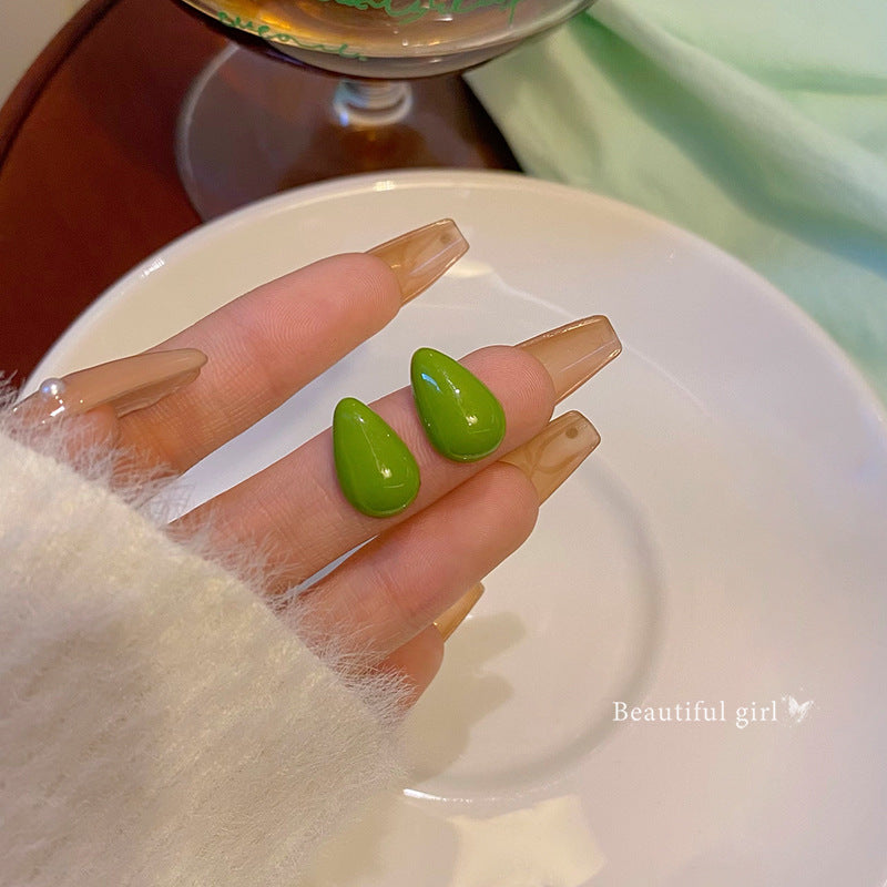 Small Fresh Oil Drop Earrings
