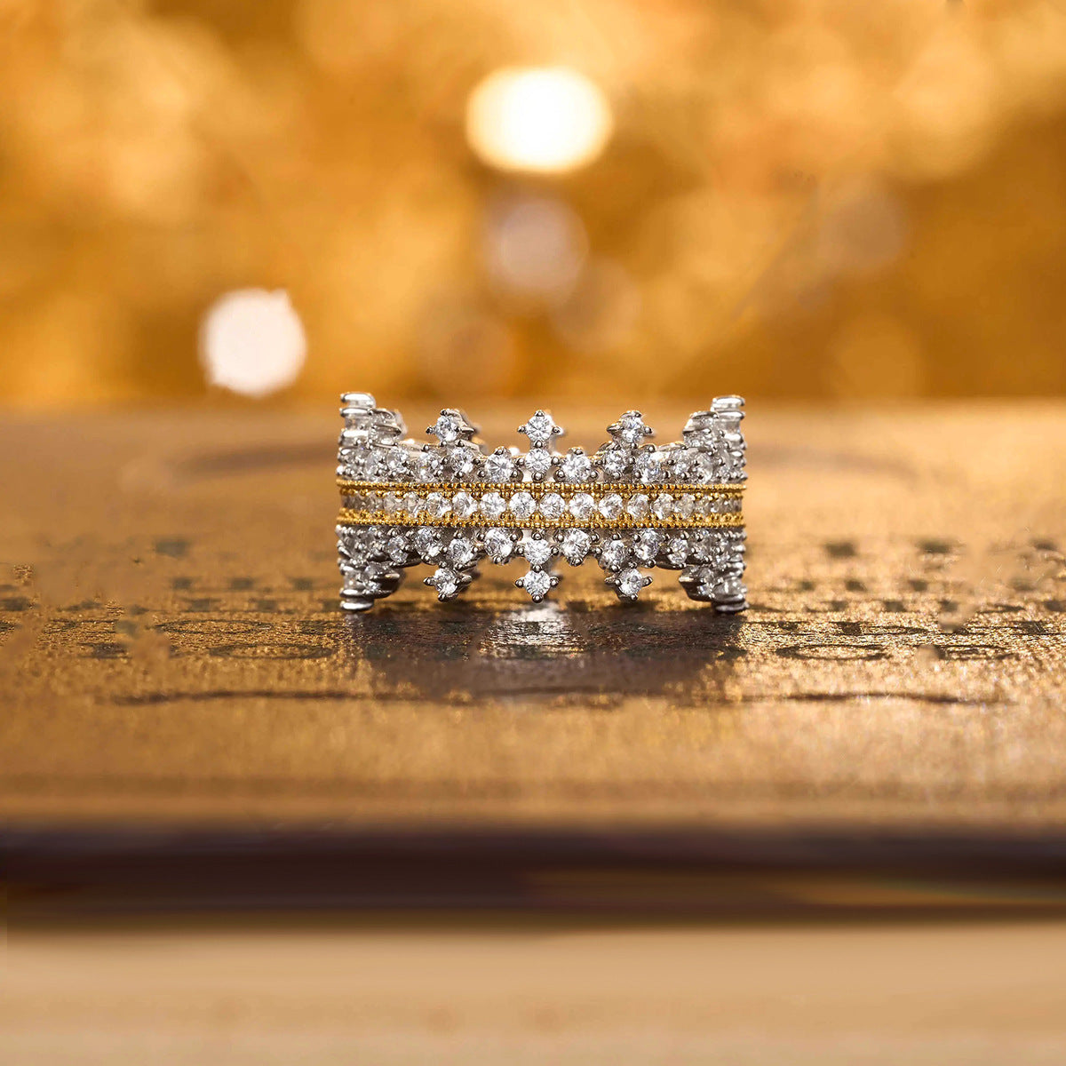 Snow White Crown Ring - Adjustable