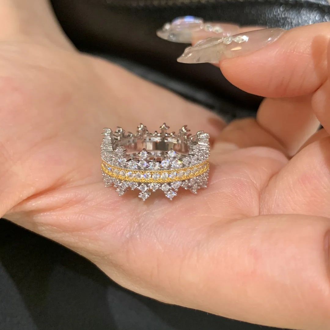 Snow White Crown Ring - Adjustable
