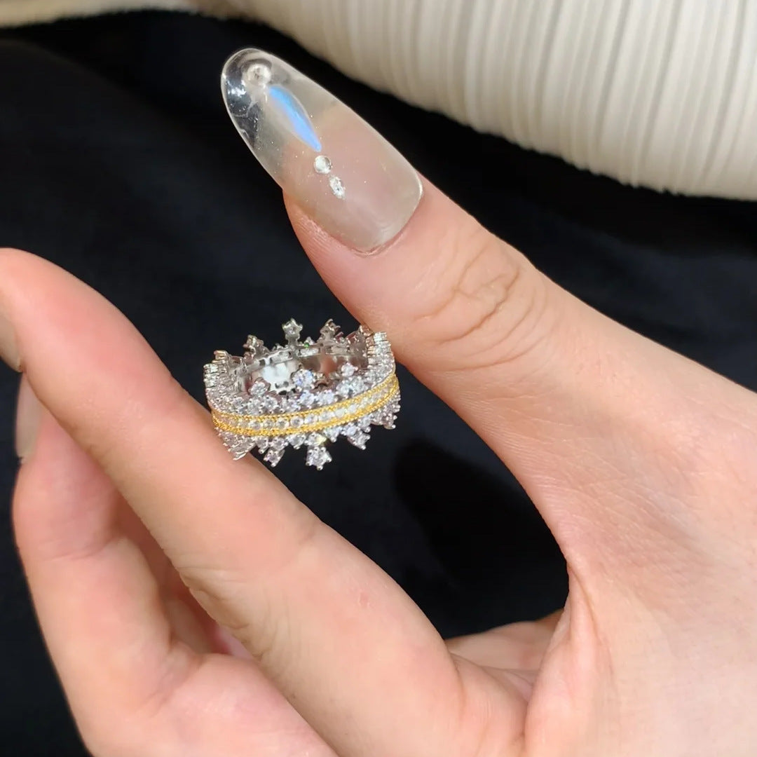 Snow White Crown Ring - Adjustable