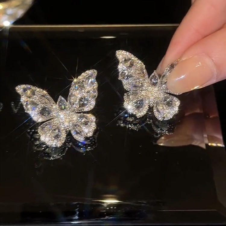 ER513 - Sparkling Butterfly Earrings