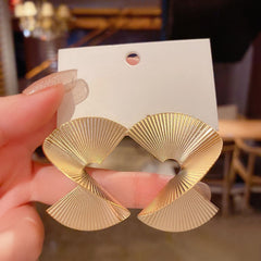 Spiral Fan Leaf Earrings