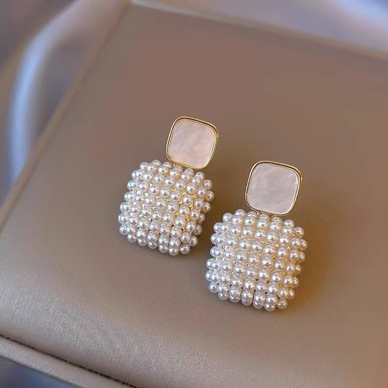 Square Pearl Earrings