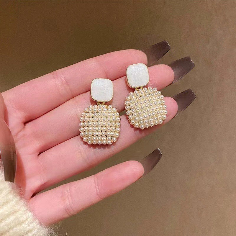 Square Pearl Earrings