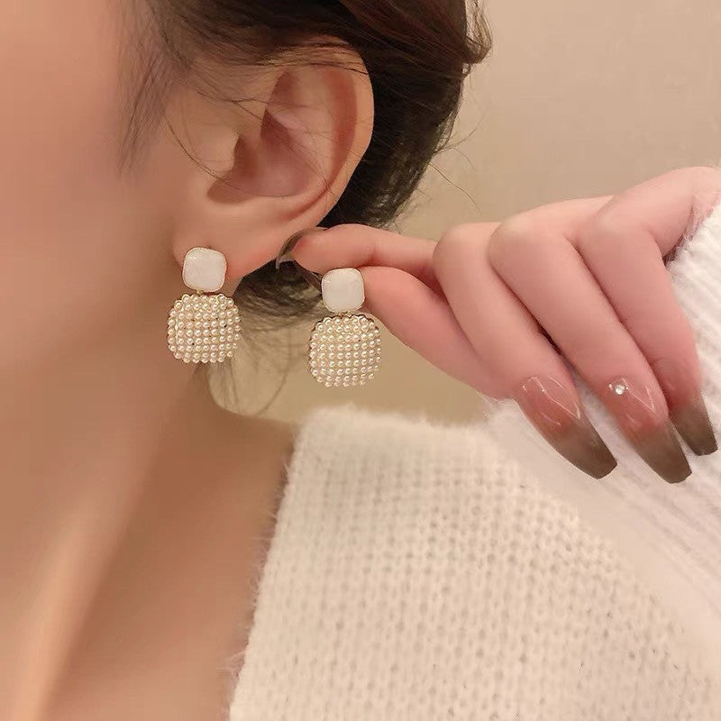 Square Pearl Earrings