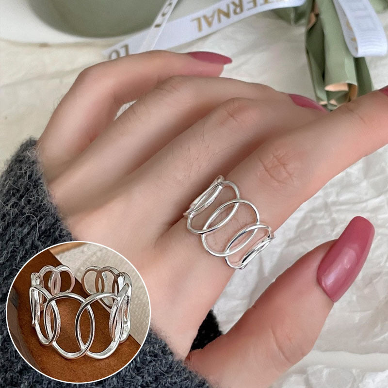 SRNG-32 - Stacked Stainless Steel Ring - Adjustable