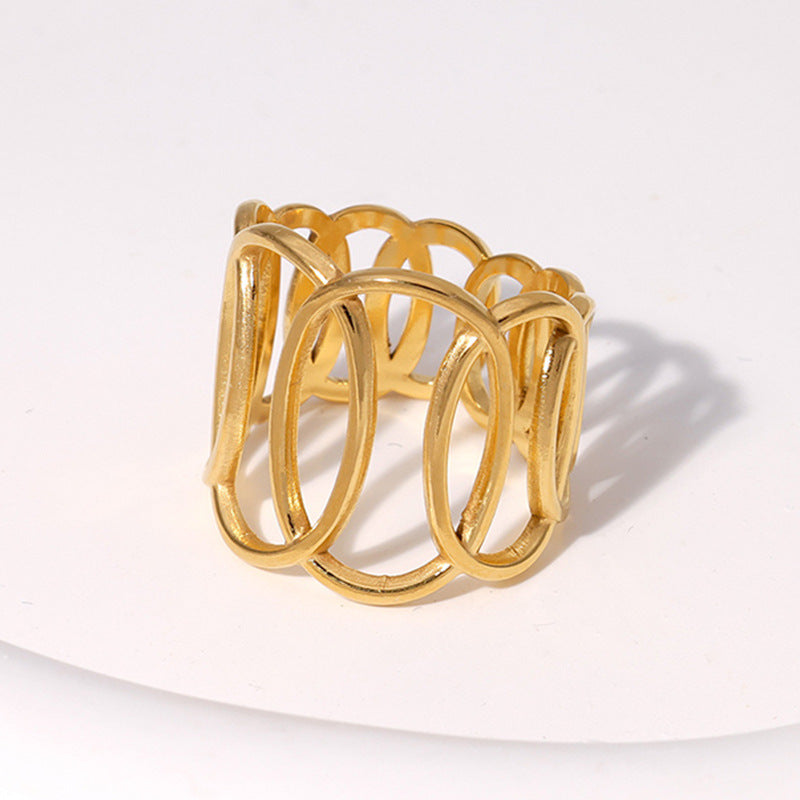 SRNG-32 - Stacked Stainless Steel Ring - Adjustable