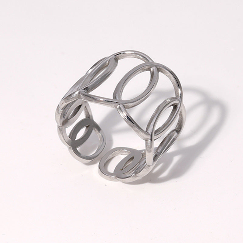 SRNG-32 - Stacked Stainless Steel Ring - Adjustable