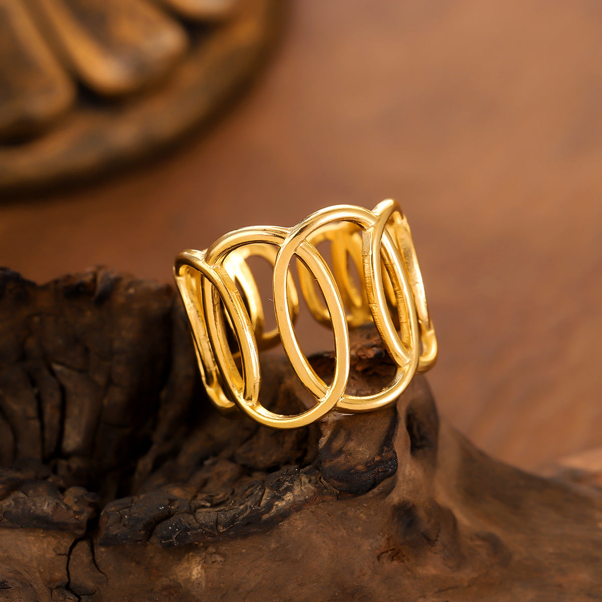 SRNG-32 - Stacked Stainless Steel Ring - Adjustable