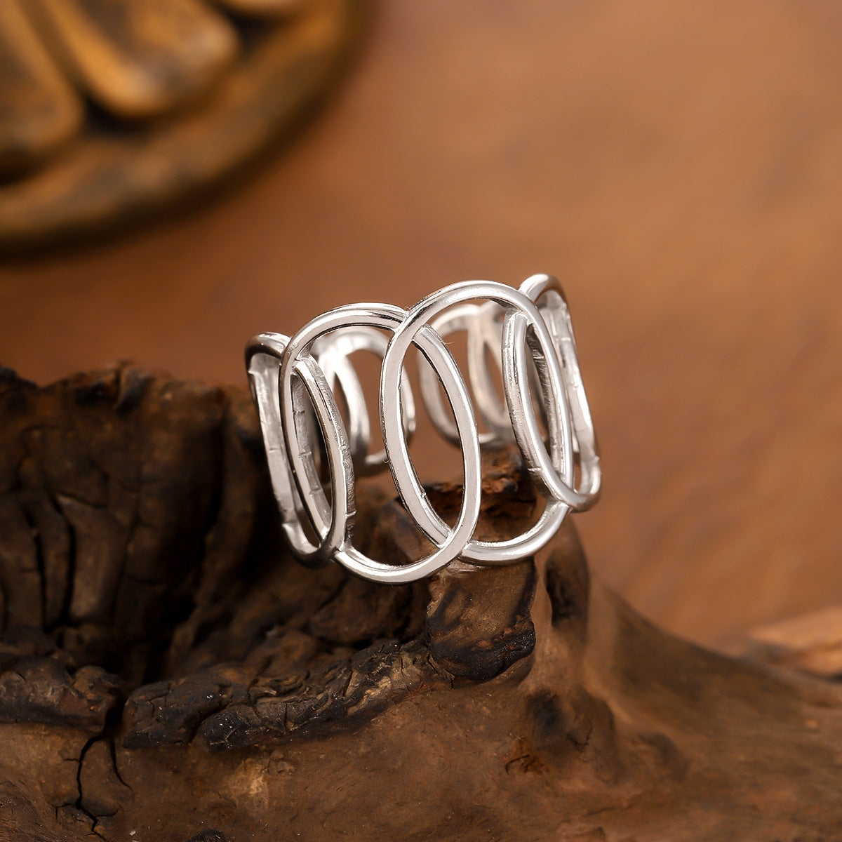 SRNG-32 - Stacked Stainless Steel Ring - Adjustable