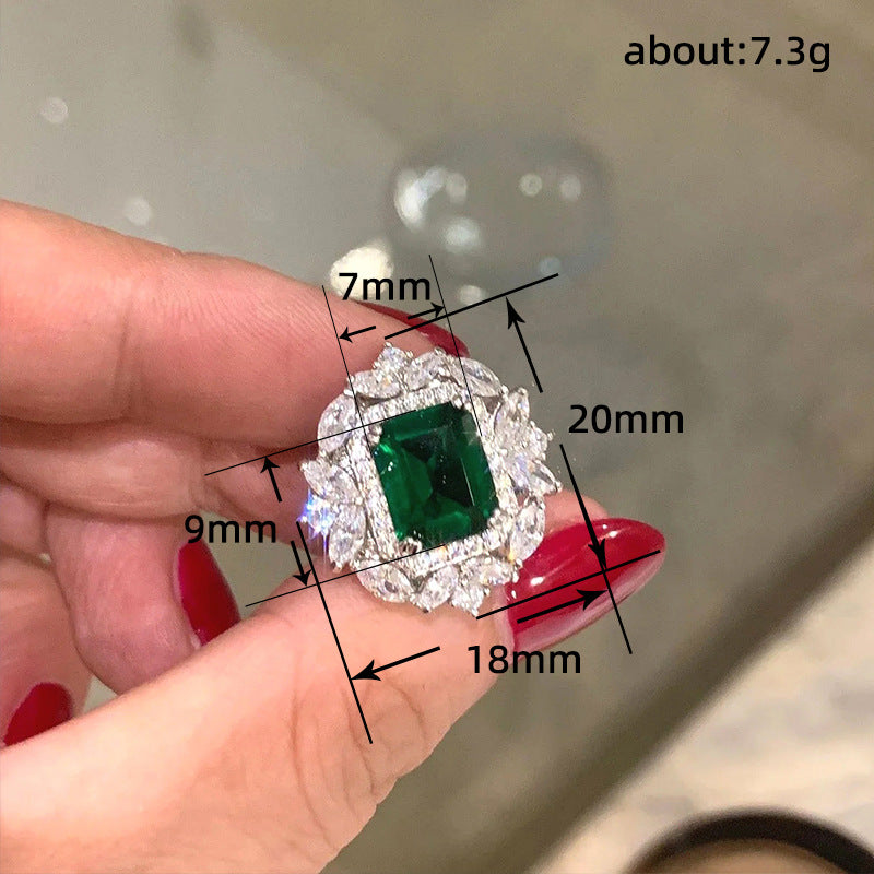 ZER10 - Stud Bright Green Zirconia Earrings