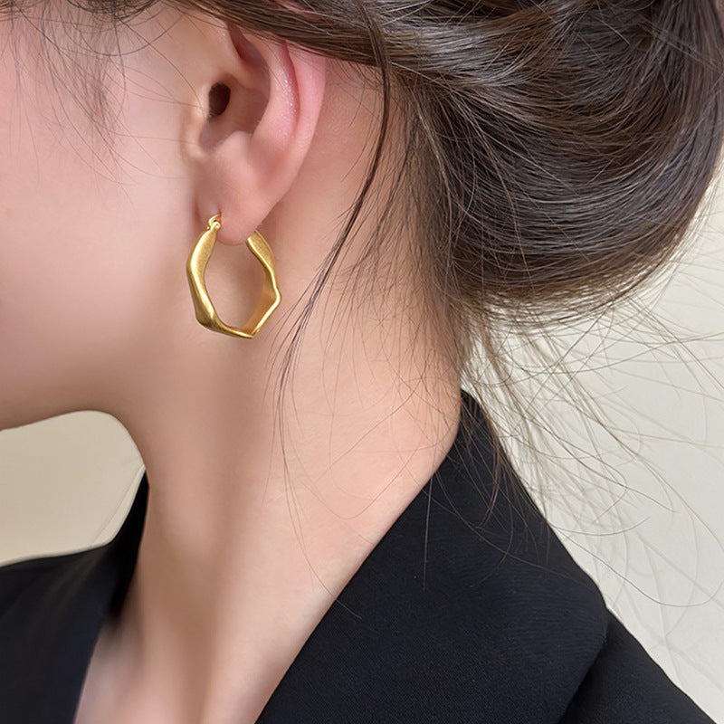 ER482 - Style Hexagonal Earrings