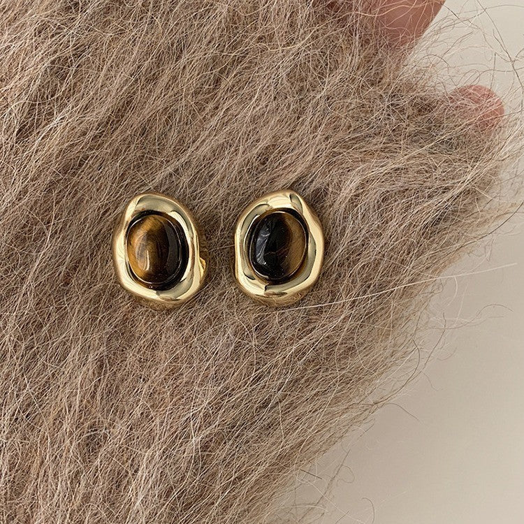 Tiger Eye Stone Earrings
