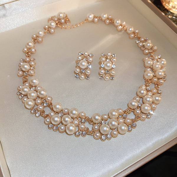 ✨ Timeless Pearl & Crystal Necklace Set ✨