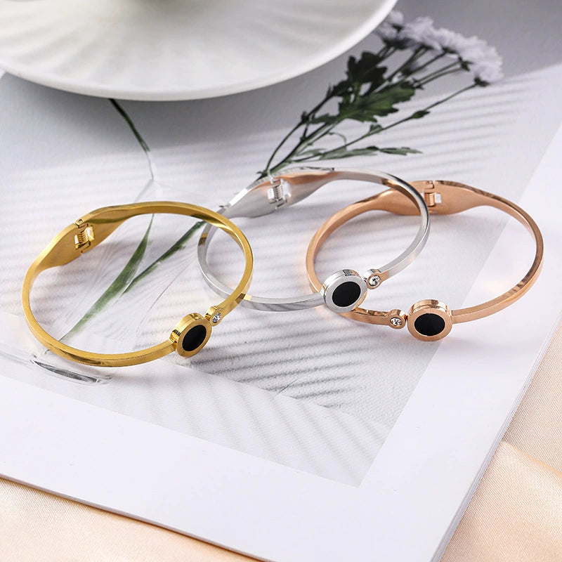 Titanium Steel Luxury Roman Numeral Bracelet