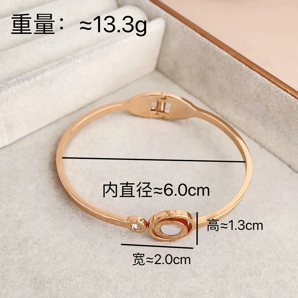 Titanium Steel Luxury Roman Numeral Bracelet